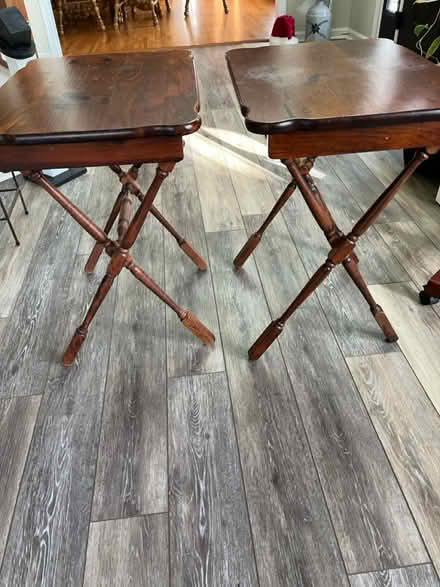 Photo of free 2 tray tables (Newark, Old Baltimore Pike) #2
