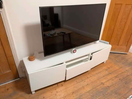 Photo of free IKEA TV unit with glass top (Fairfield LA1) #2