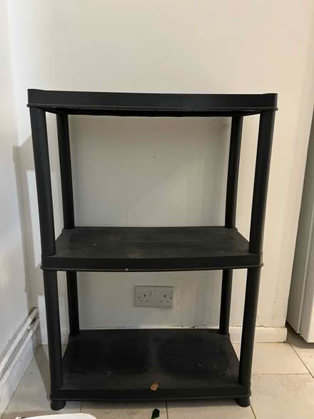 Photo of free Black plastic shelves (Bermondsey SE16) #1
