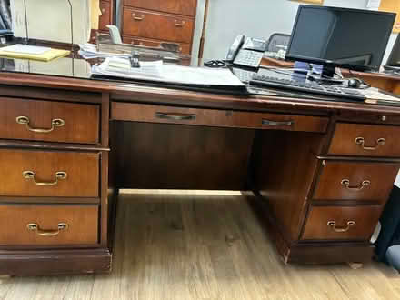 Photo of free Executive desks & file cabinet (Hackensack near County Bldg) #1