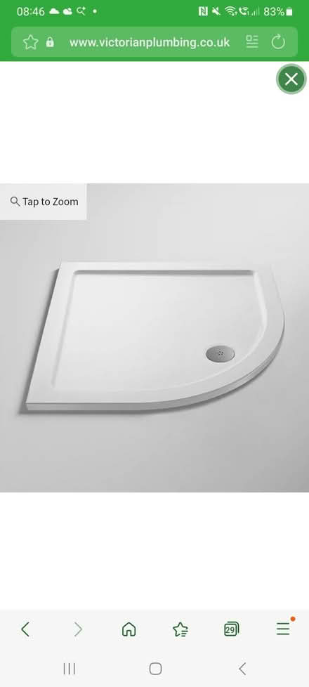 Photo of free Quadrant shower tray 800 x 800 (Sissinghurst Common TN17) #1