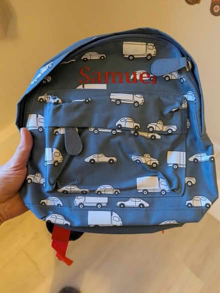 Photo of free Toddler backpack personalised (AL1 Fleetville) #1