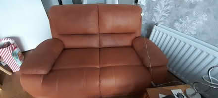 Photo of free 2 seater suede effect sofa (Sunny Hill DE23) #4