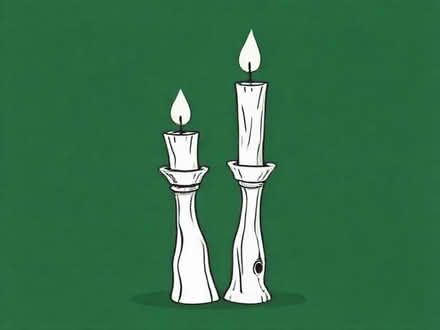 Photo of old wooden candlesticks (Tinkersley DE4) #1