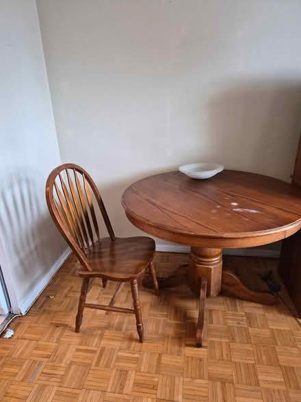 Photo of free Wood table and chairs (Maple and Ontario Burlington) #1