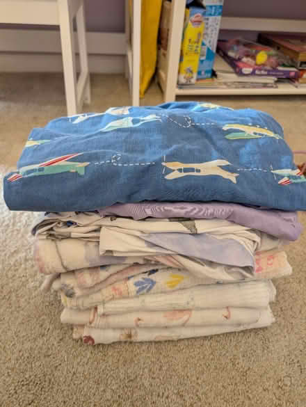 Photo of free Baby blankets and crib sheets (Oxbow Lk and Elizabeth Lk Rds) #1