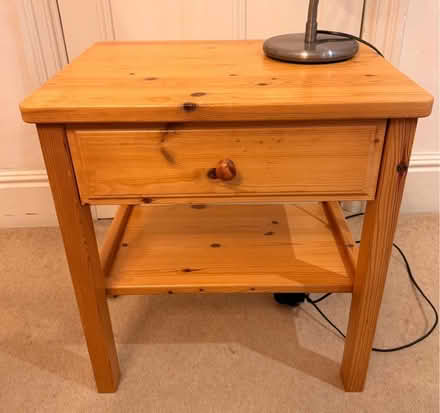 Photo of free Pine bedside table and lamp (Kendal LA9) #1