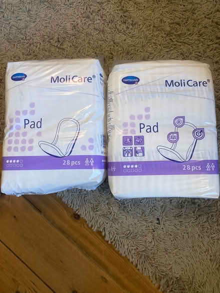 Photo of free 2 Unopened Packs Molicare Pads (South Croydon CR2) #1