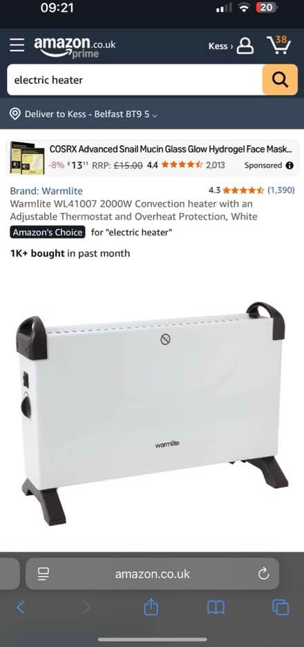 Photo of Electric heater (Stranmillis belfast) #1