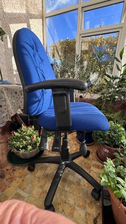 Photo of free Blue ex civil service office chair. Very good condition (Hollington TN38) #1
