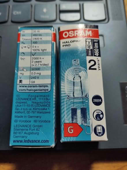 Photo of free Small Halogen bulbs x2 (Milton PO4) #1