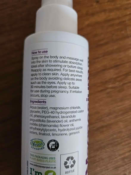 Photo of free Magnesium Sleep - body spray to assist sleep (Radford Semele CV31) #3