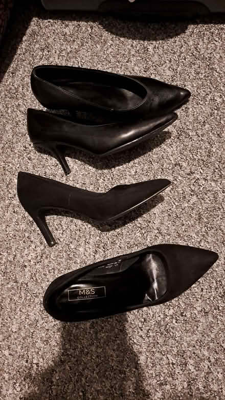 Photo of free 2 M&S Court shoes 1 ankle boot all size 4 (Bearwood B66) #2