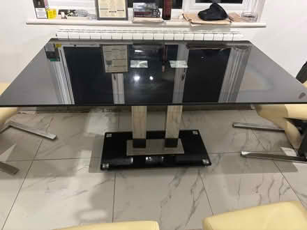 Photo of free Glass table and 4 chairs (TN26) #2