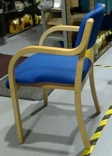 Photo of free Armchair with blue fabric and birch coloured frame (Walton Summit PR5) #1