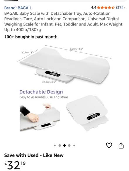 Photo of free Bagail - baby weighing scale (St Albans) #2