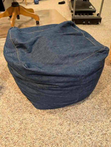 Photo of free Small Blue Denim Bean bag chair (Buckingham, PA 18902) #1