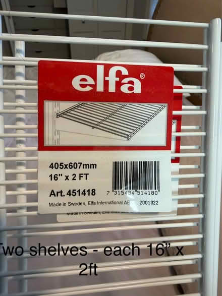 Photo of free Elfa Modular Shelving Spare Parts (Waban) #1