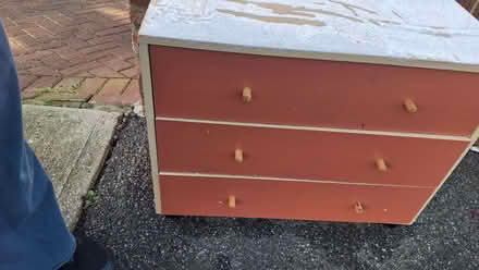 Photo of free 3-drawer chest (Weeds Wood ME5) #1