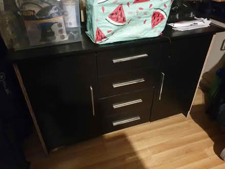 Photo of free Black sideboard and black bookcase (West Bromwich B71) #1