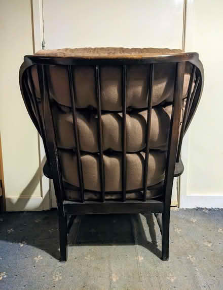 Photo of free Wooden Armchair with cushions (PL4 Greenbank.) #3