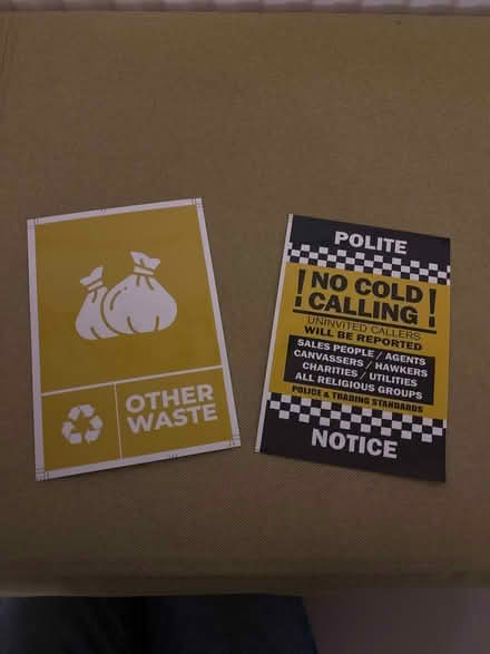 Photo of free Small signs (BR3) #1