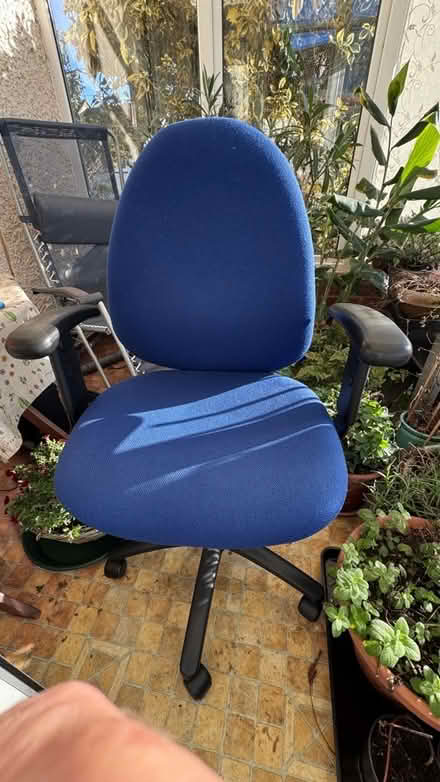 Photo of free Blue ex civil service office chair. Very good condition (Hollington TN38) #3