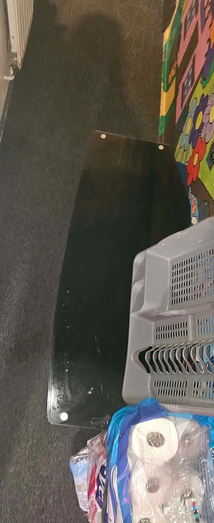 Photo of free Black glass coffee table (Blacklands TN34) #2