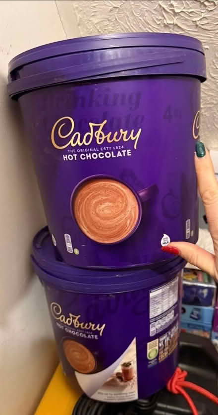 Photo of free Empty 5k Cadbury’s tubs (Red Barn Lane PO15) #1