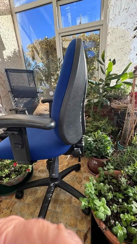 Photo of free Blue ex civil service office chair. Very good condition (Hollington TN38) #2