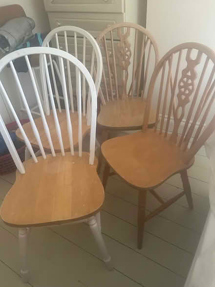 Photo of free 6 wooden kitchen chairs (Dublin 15) #1