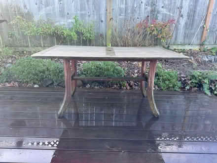 Photo of free Outside Table & 6 folding chairs (Magnolia Seattle 98199) #1