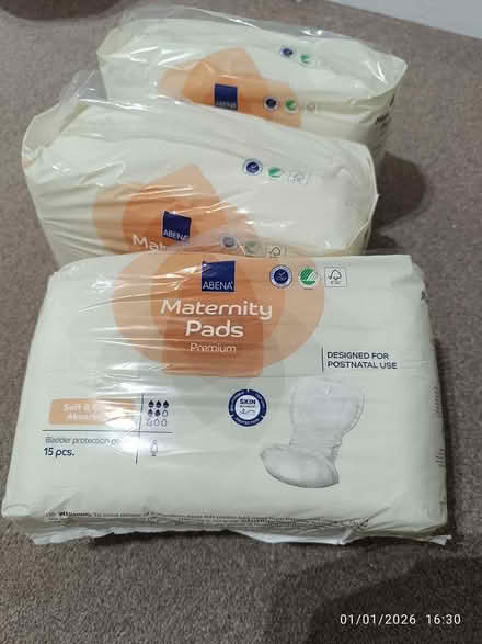 Photo of free Maternity Pads- packed (NW7 (Mill Hill)) #1