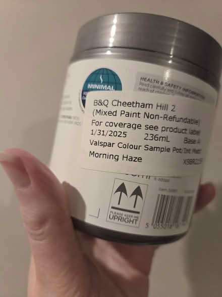 Photo of free Valspar Tester Pots Pale Grey (Prestwich M25) #2