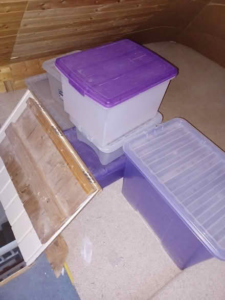 Photo of free Six plastic storage boxes with lids (Epping CM16) #1
