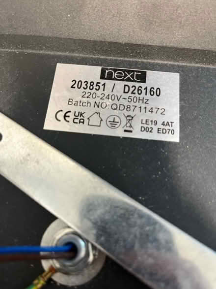 Photo of free Next ceiling light and bulb (Moston M40) #3