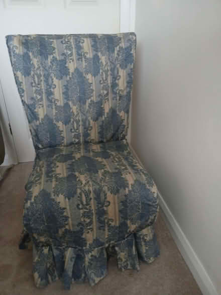 Photo of free Two identical covered bedroom chairs (Wirksworth DE4) #1