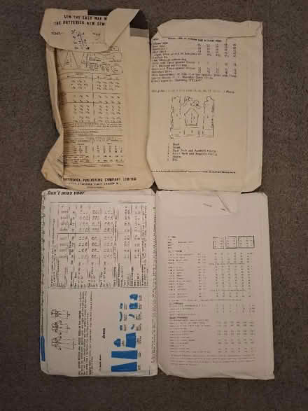 Photo of free Assortment of vintage fabrics, patterns, and knitting things (New Marston OX3) #3