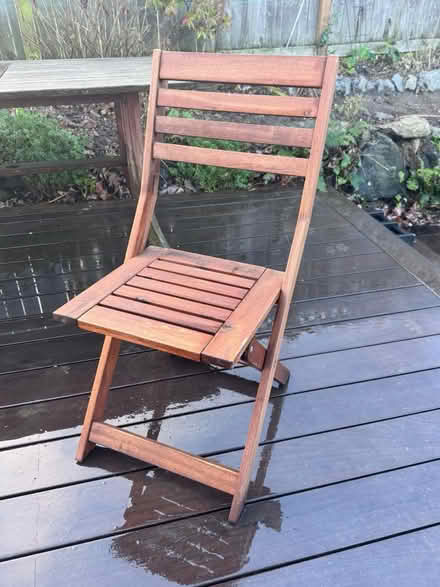 Photo of free Outside Table & 6 folding chairs (Magnolia Seattle 98199) #2