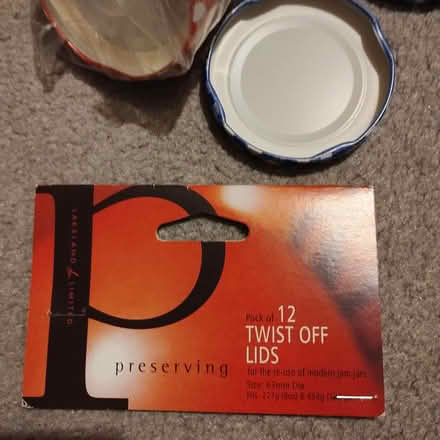 Photo of free New jam jar lids (Tonwell SG12) #3