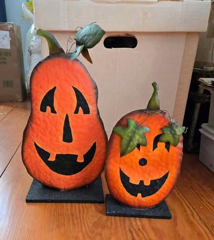 Photo of free 2 Aluminum jack-o-lanterns (Holland center) #1