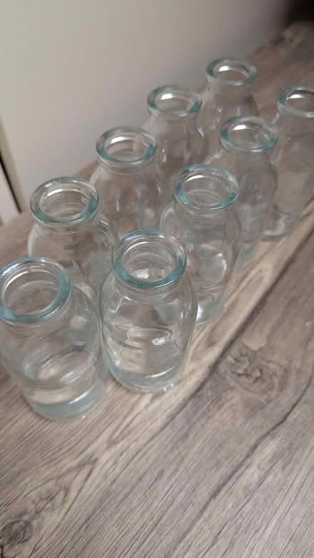 Photo of free 9 Mini Glass Bottles + 6 Glass Jars (St Austell, PL25) #1