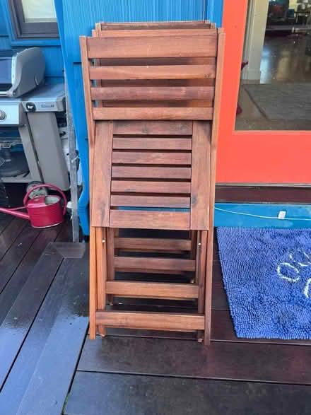 Photo of free Outside Table & 6 folding chairs (Magnolia Seattle 98199) #3