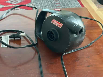 Photo of free Coleman air mattress pump (Milford MA) #1