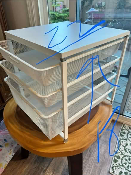 Photo of free Tables, chairs, shelf (Carson st and woodruff) #3