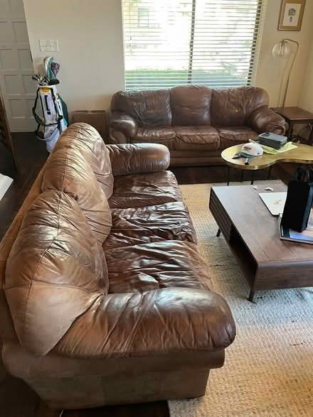 Photo of free 2 Couches w/ Ottomans (Richardson) #1