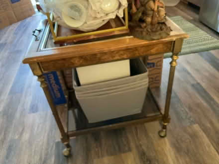 Photo of free Tables, chairs, shelf (Carson st and woodruff) #1