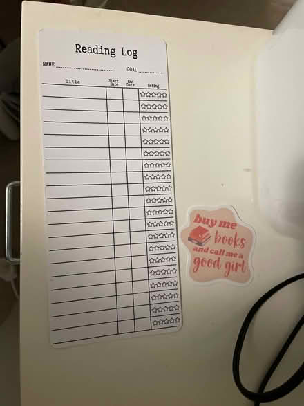 Photo of free Reading log and sticker (Al7 3ux) #3