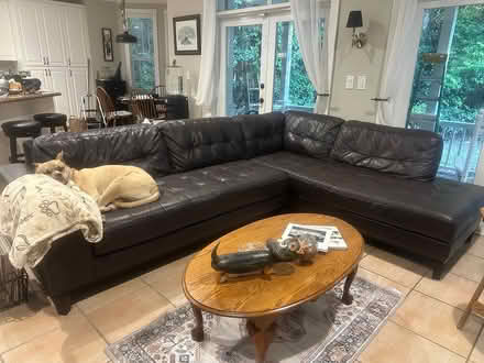 Photo of free Leather sectional (Princeton) #1