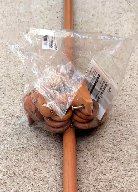 Photo of free Curtain pole, brackets and rings (with screws) (Adversane RH14) #1